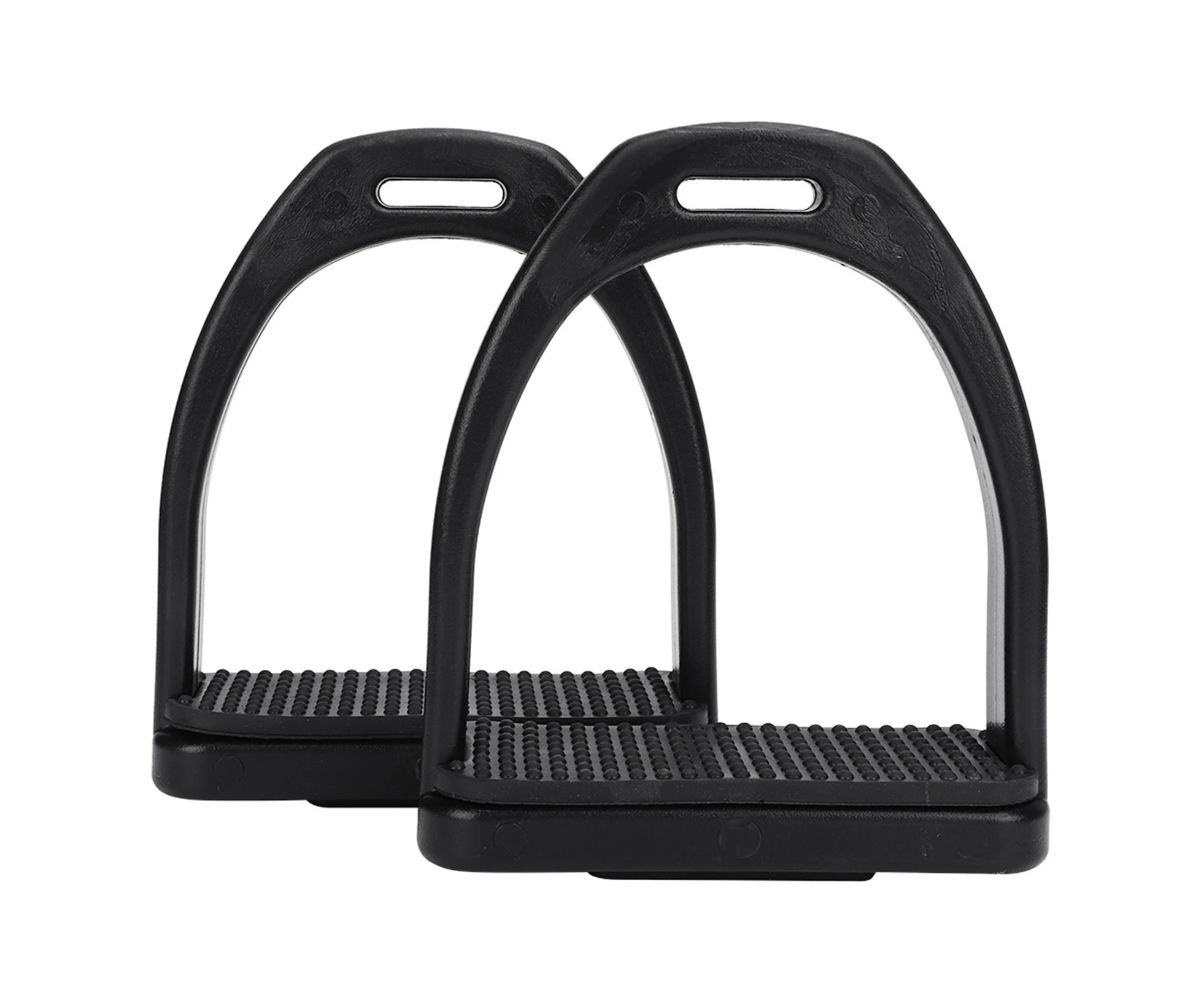 2 Pcs High Strength Plastics Stirrups with Black Non-slip Rubber Pad Horse Tool Accessories(large )