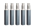 5pcs Travel Spray Bottles Eletrolytic Aluminium 12ml Refillable Perfume Bottles Durable Pocket Perfume Atomiser for Traveling Camping Blue