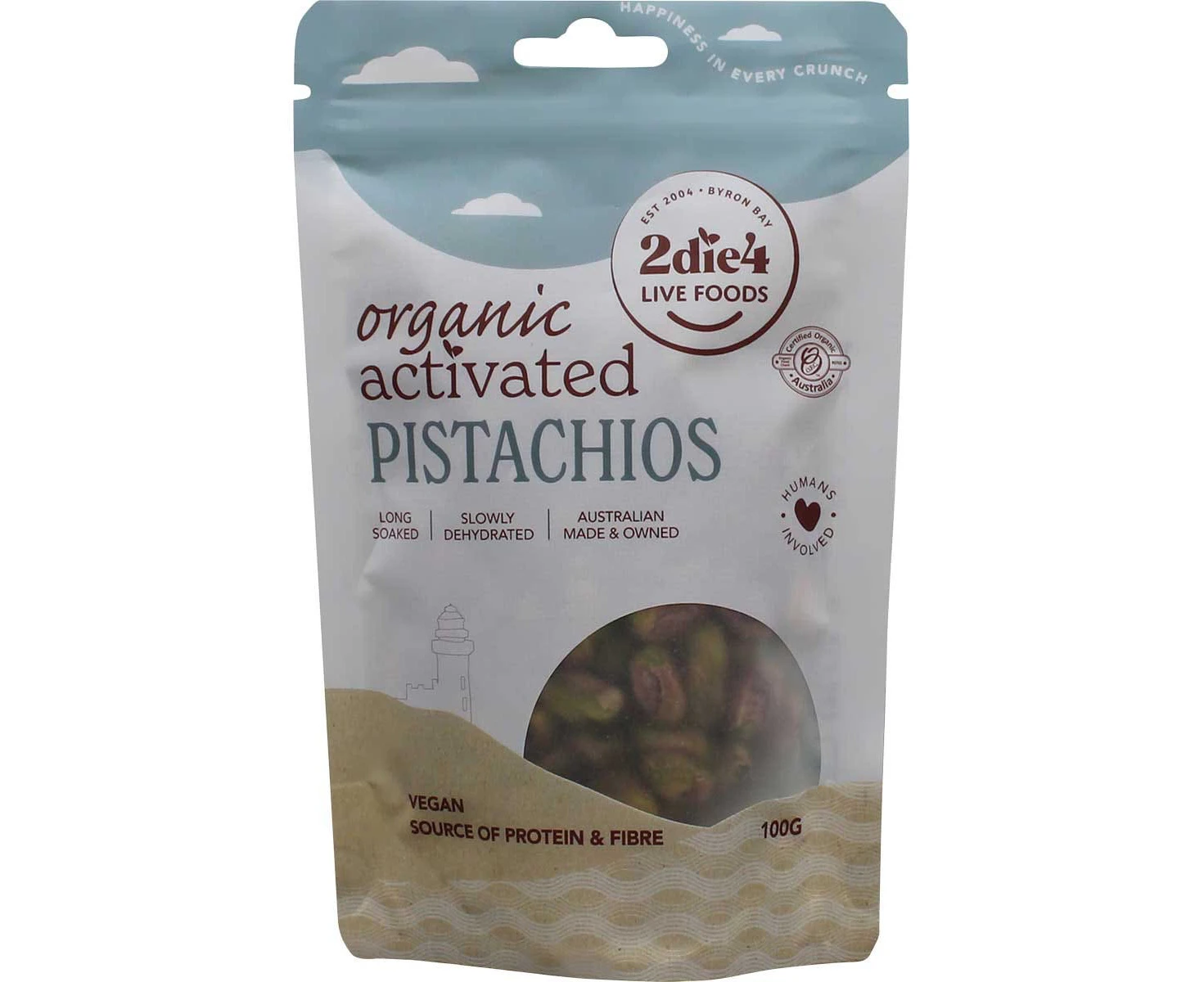 2die4 Live Foods Organic Activated Pistachios 100g