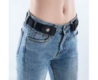 Waist Belt for Women & Men Buckle-Free Elastic - White