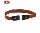 Waist Belt for Women & Men Buckle-Free Elastic - White