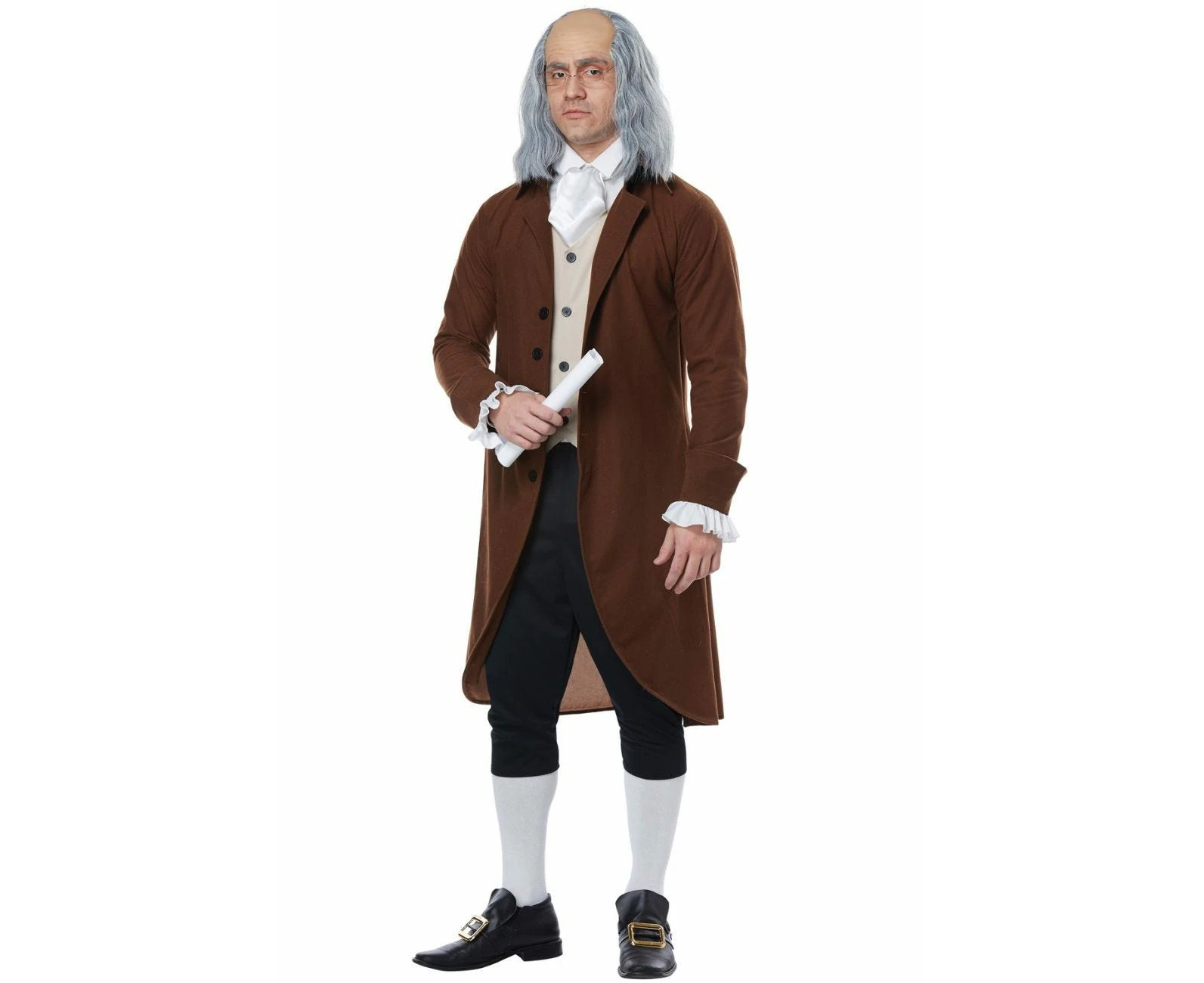 Benjamin Franklin Colonial Man Founding Father Scientist Historical Mens Costume