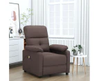 Massage Chair Dark Brown Fabric