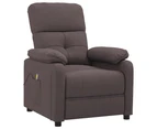 Massage Chair Dark Brown Fabric