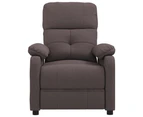 Massage Chair Dark Brown Fabric