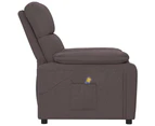 Massage Chair Dark Brown Fabric