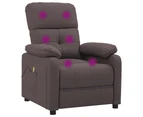 Massage Chair Dark Brown Fabric