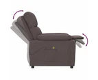 Massage Chair Dark Brown Fabric