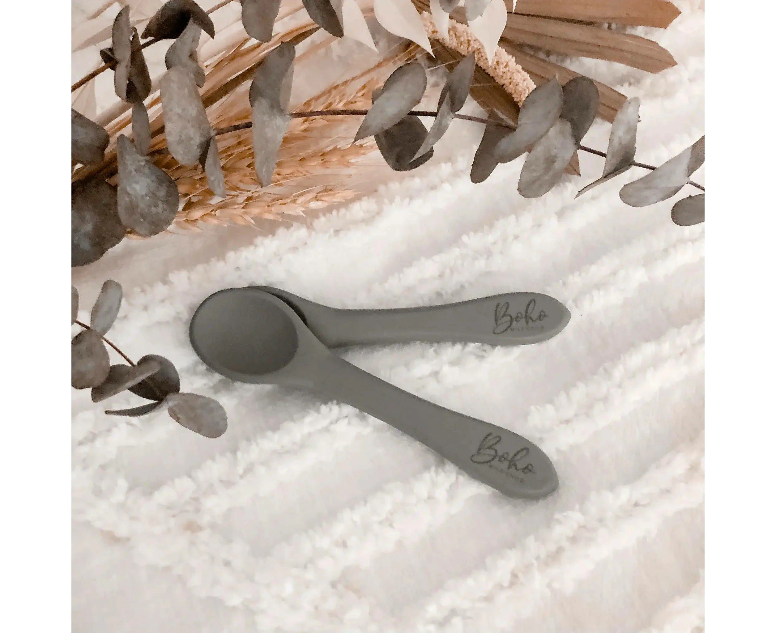 Soft Silicone Baby & Toddler Spoon - Sage