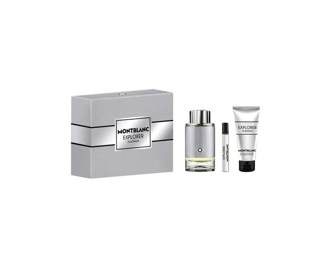 Mont Blanc Explorer Platinum EDP 100ml 3 Piece Gift Set