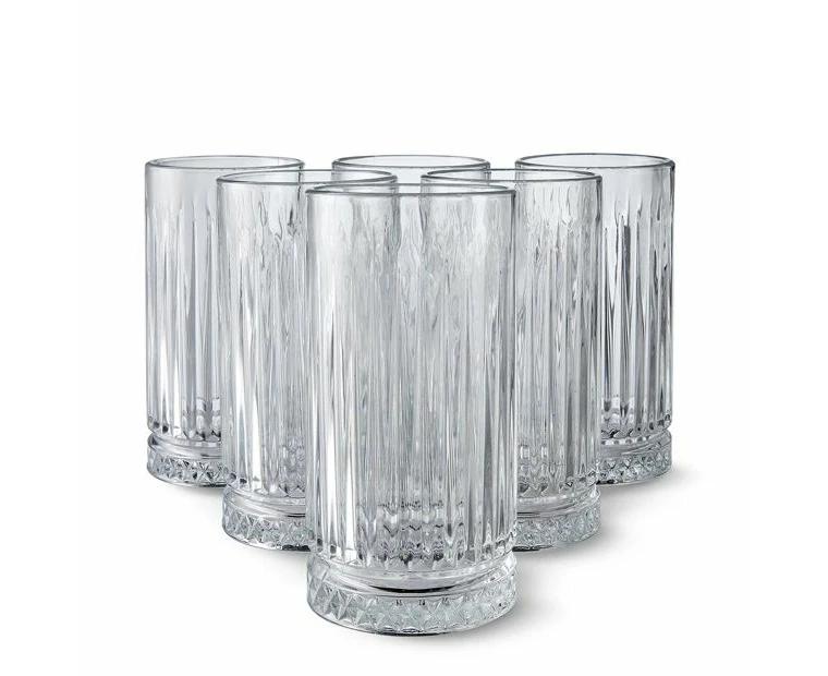 6 Clear Manhattan Hiball Glasses - Anko