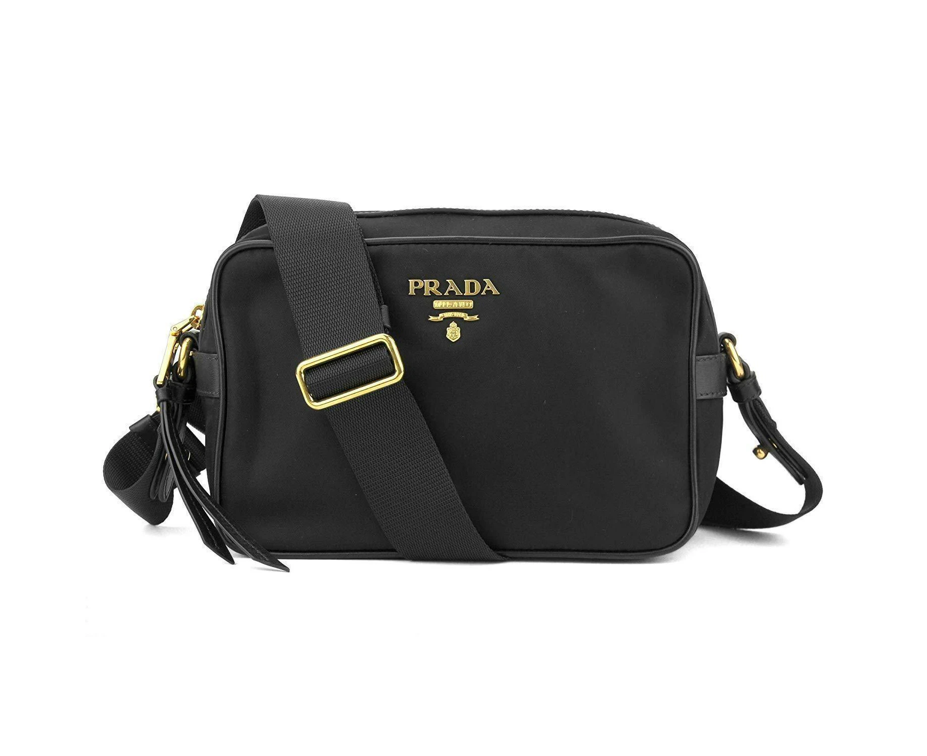 Prada Tessuto Nylon Black Camera Bag Crossbody