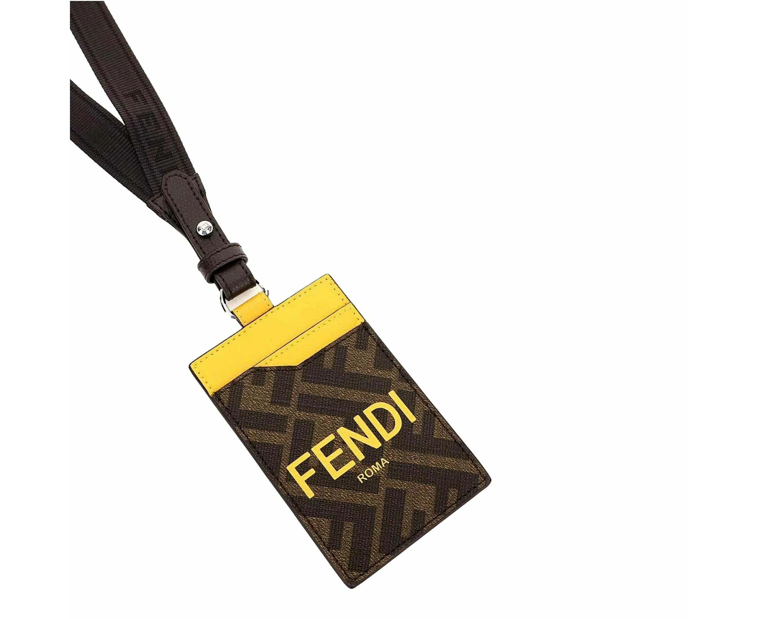 Fendi Zucca Canvas Cardholder Wallet Lanyard