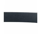 Prada Mens Navy Blue Saffiano Leather Belt Brushed Silver Buckle 105/42