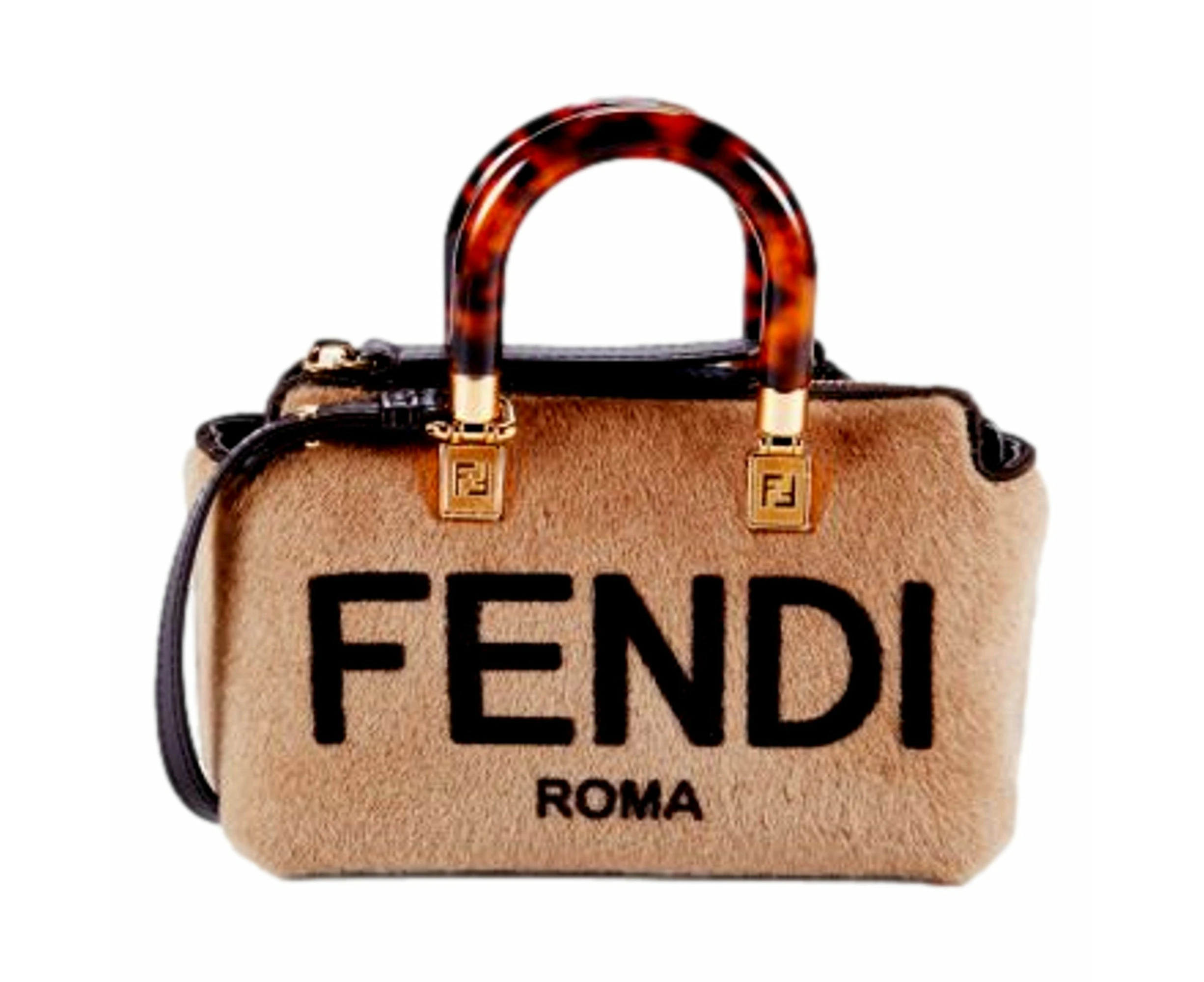 Fendi Roma By The Way Lamb Fur Mini Cross Body Bag