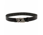 Fendi The Faster Men's Asphalt and Brown Belt Size 85