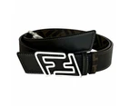 Fendi The Faster Men's Asphalt and Brown Belt Size 85