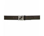 Fendi x Sarah Coleman Mens FF Vertigo Brown Leather Belt 110/44