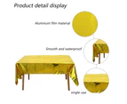 3 Pieces Foil Party Table Cloth Shiny Plastic Waterproof Doilies for Wedding Engagement Party 54 x 108Inch