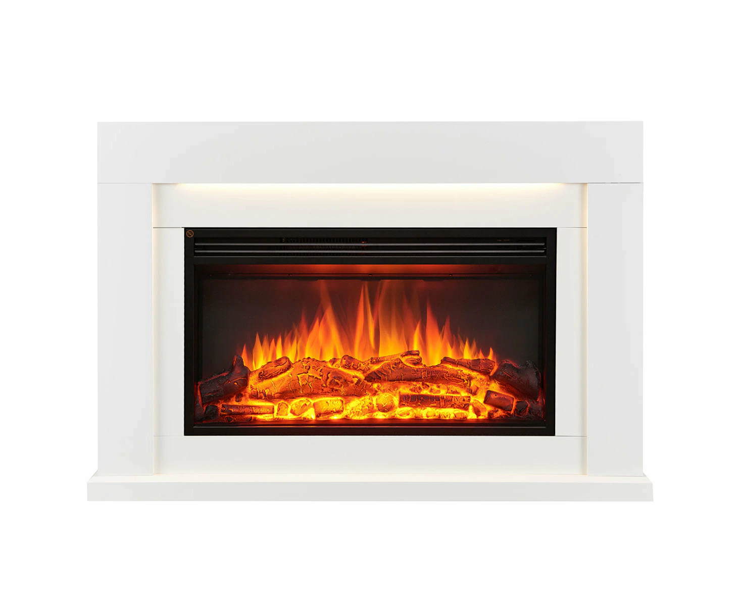 Ruby 2000w Electric Fireplace Heater White Mantel Suite