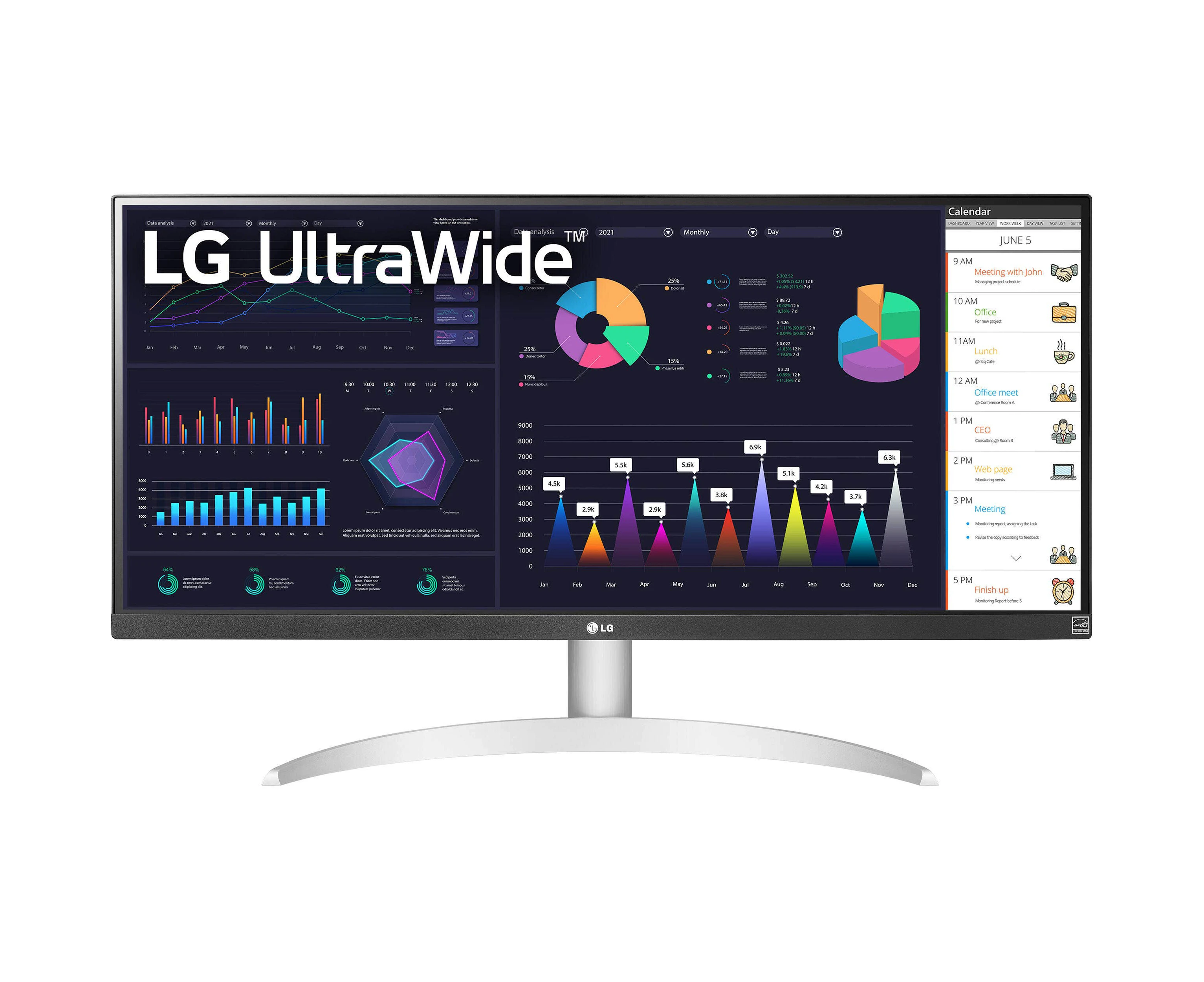 LG 29WQ500-B 29" FHD 100Hz Ultrawide Monitor 2560x1080 - IPS - HDMI - DisplayPort - AMD FreeSync - 99% sRGB - Tilt Adjustable - 100x100 VESA [29WQ500-B]