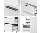 Oikiture 6 Chest of Drawers Dresser Chest Storage Cabinet Tallboy White