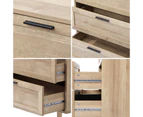 Oikiture 6 Chest of Drawers Dresser Chest Storage Cabinet Tallboy Natural