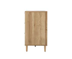 Oikiture 6 Chest of Drawers Dresser Chest Storage Cabinet Tallboy Natural