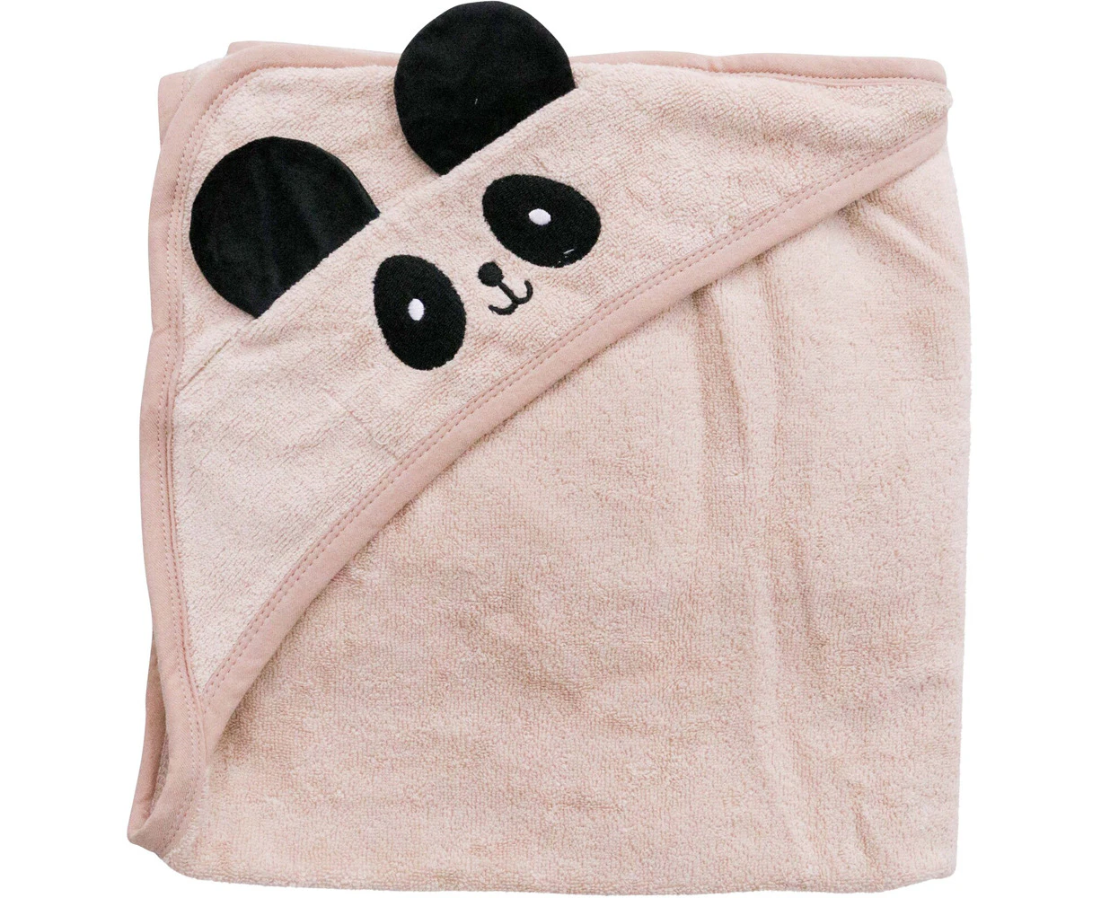 LVD Cotton/Polyester Baby/Toddler Soft Hooded Panda Bath Towel 90cm Pink