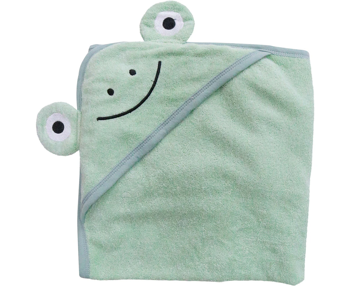 LVD Cotton/Polyester Baby/Toodler Soft Hooded Frog Bath Towel 90cm Green