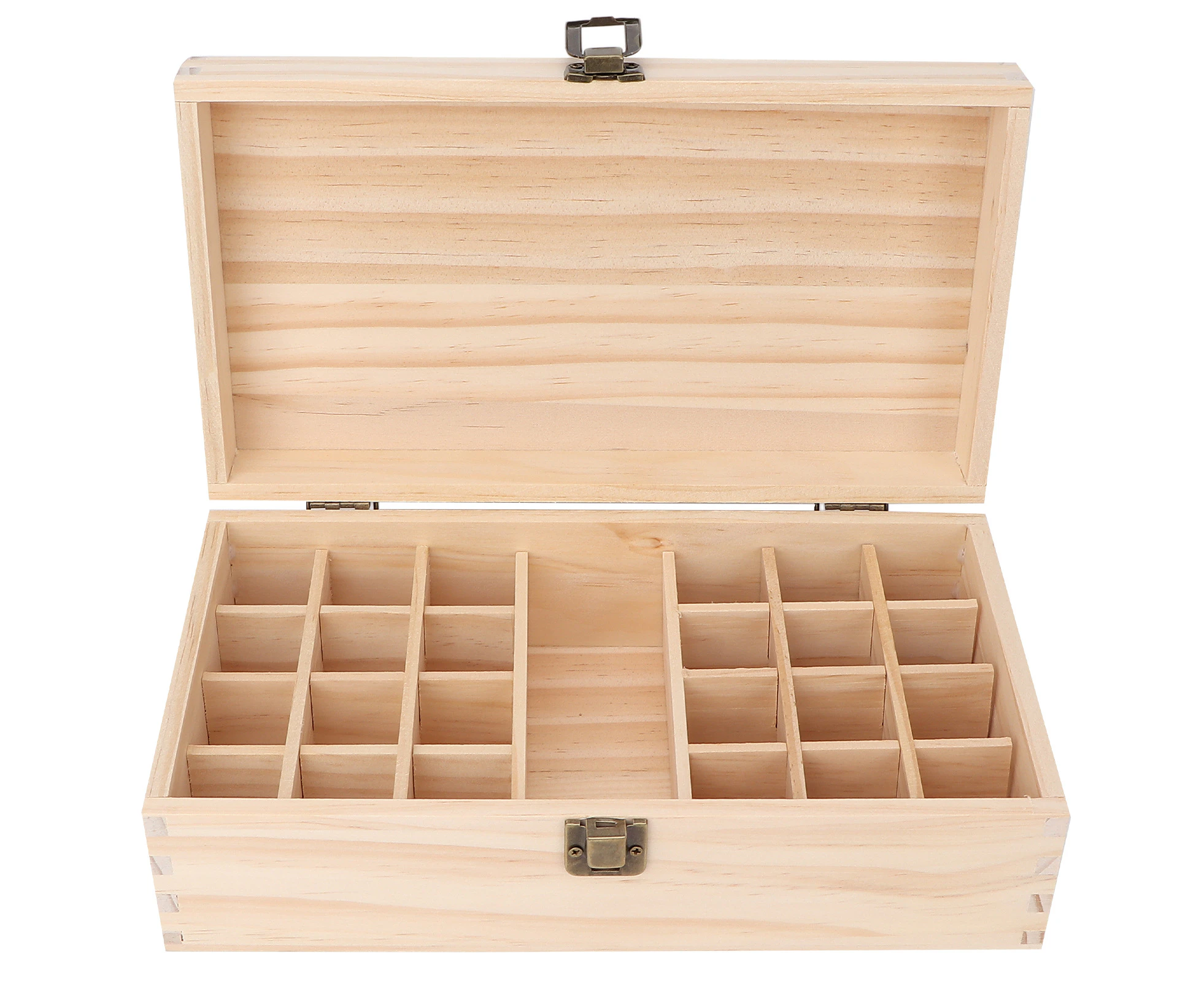 Essential Oil Box 24 Grids Multifunctional Wooden Essential Oil Holder for Essential Oil Cosmetics Nail Polish Gift