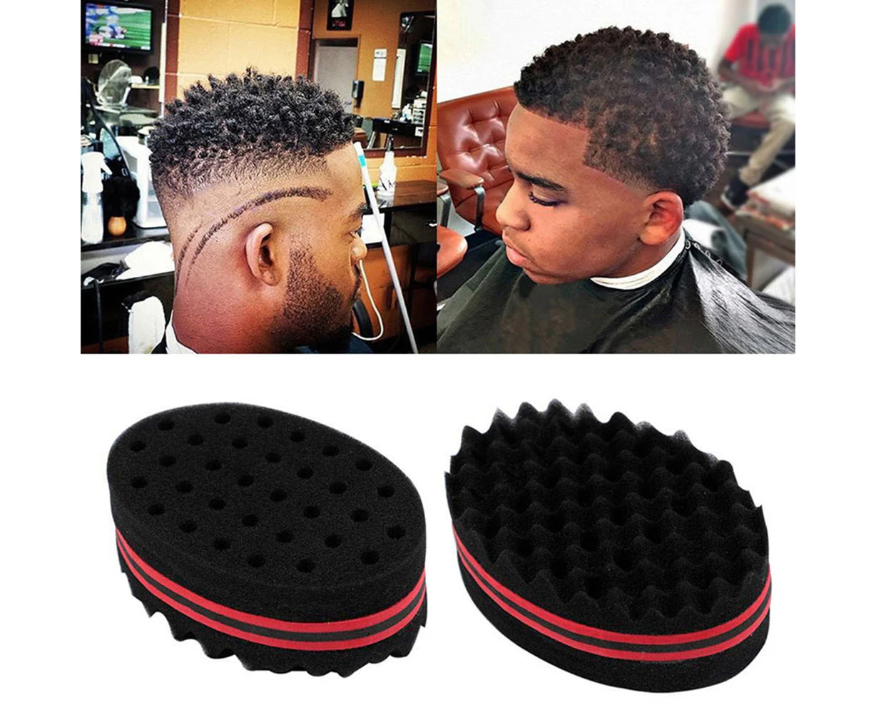 2Pcs Hair Sponge for Curls Men Women Kids Barber Hair Brush Sponge Dreads Locking Twist Afro Curl Coil Wave Hair Care Tool