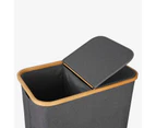 Ringle Bamboo Laundry Hamper Foldable Storage Basket