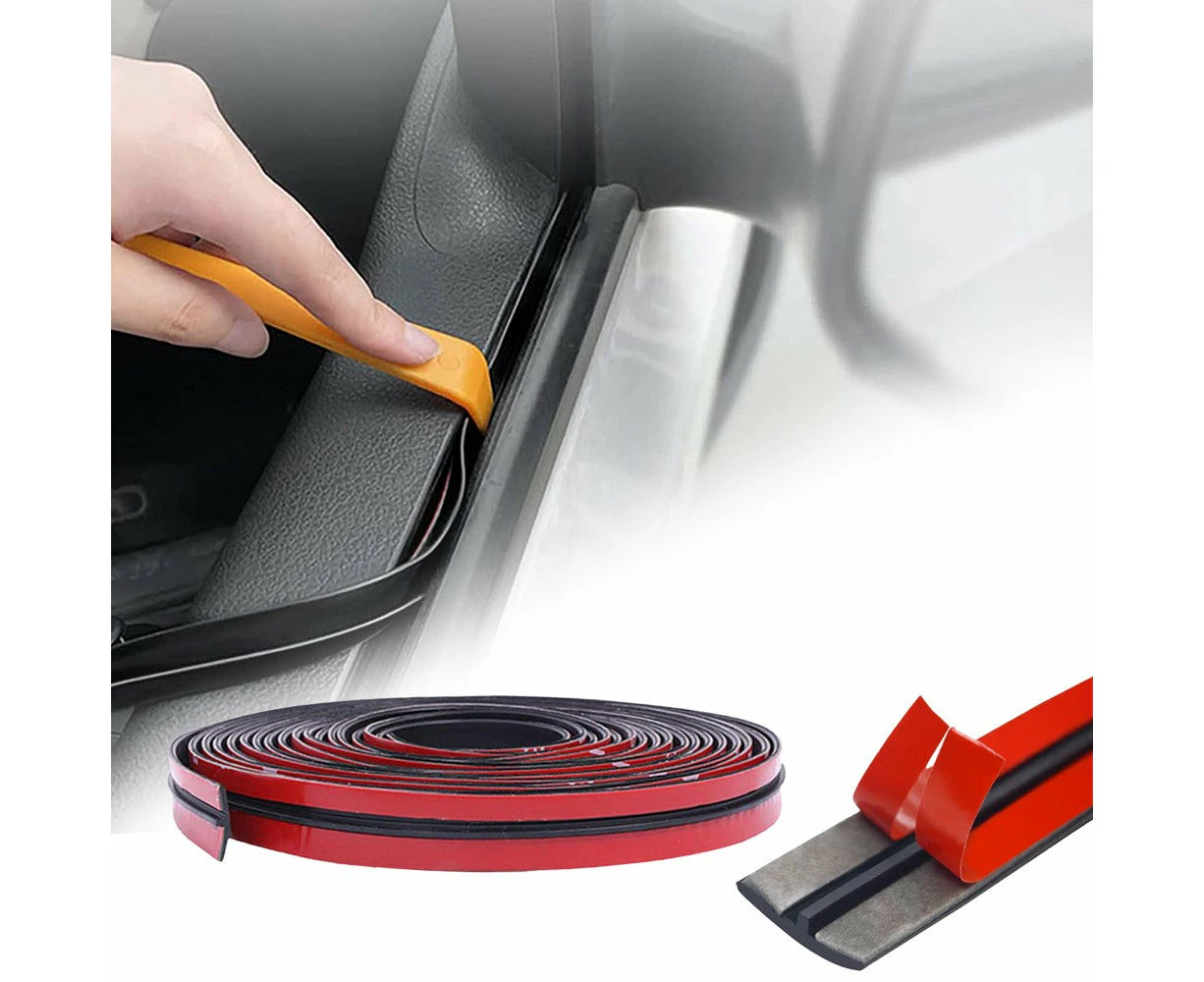 6M Car Window Edge Rubber Seal Strips Automotive Windshield Seal Protector Sticker Noise Insulation Accessories