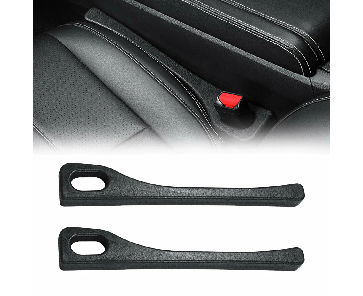 2Pcs Car Seat Gap Filler Spacer Universal Blocker Pad Black