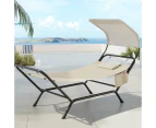 Gardeon Hammock Bed w/ Stand Sun Lounge Chair Beige