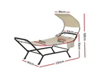 Gardeon Hammock Bed w/ Stand Sun Lounge Chair Beige