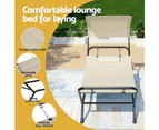 Gardeon Hammock Bed w/ Stand Sun Lounge Chair Beige