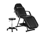 Zenses Massage Table Adjustable Salon Bed Chair 3-Fold Black