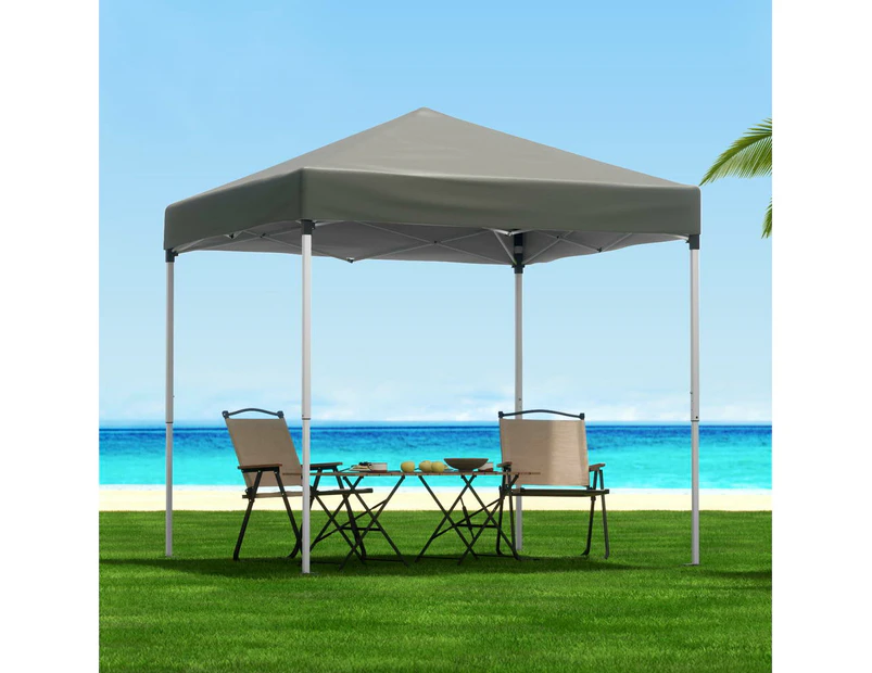 Instahut Gazebo 2x2m Outdoor Patio Garden Marquee Shade w/ Base Pods Grey