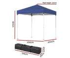 Instahut Gazebo 2x2m Outdoor Patio Garden Marquee Shade Blue