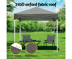 Instahut Gazebo 2x2m Outdoor Patio Garden Marquee Shade w/ Base Pods Grey