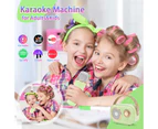 Mini Karaoke Machine for Kids,Portable Bluetooth Speaker with 2 Wireless Microphone,Toys for Girls Boys Gifts,Retro Speaker Set Stereo Sound