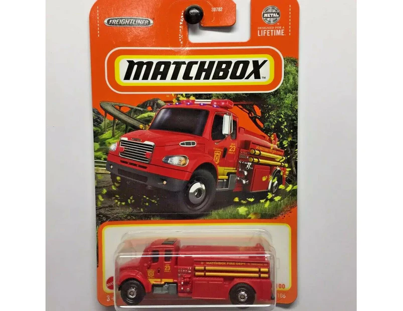 Matchbox Car Collection 2024 Mix 8H Long Card - Freightliner M2 106 Red HVL78