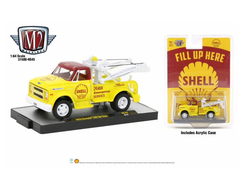 M2 Machines 1:64 1970 Chevrolet C60 SHELL Tow Truck - Hobby Exclusive