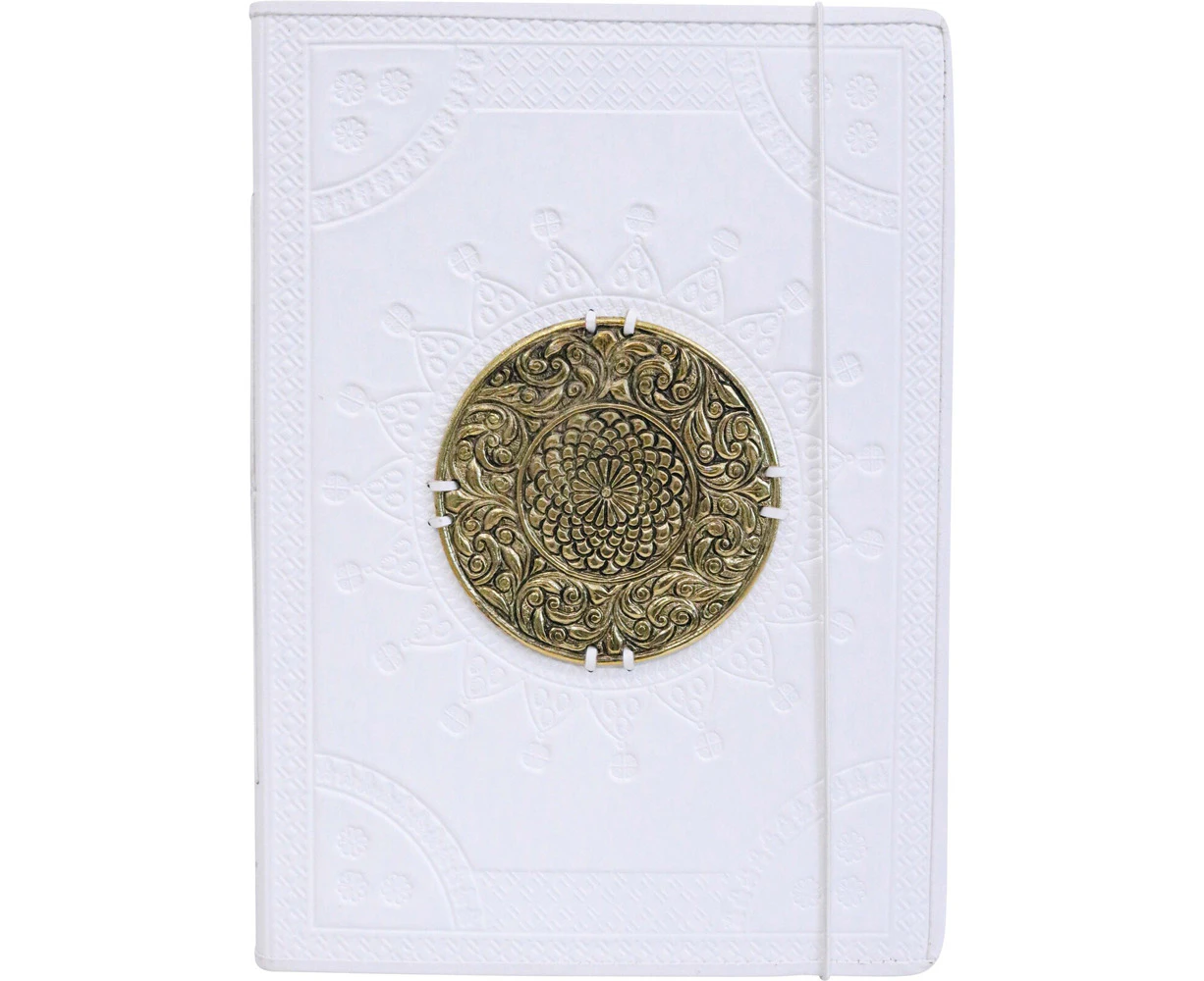 LVD Leather NoteBook Medallion Brass Stylish Hard Cover Journal/Diary 29x21cm