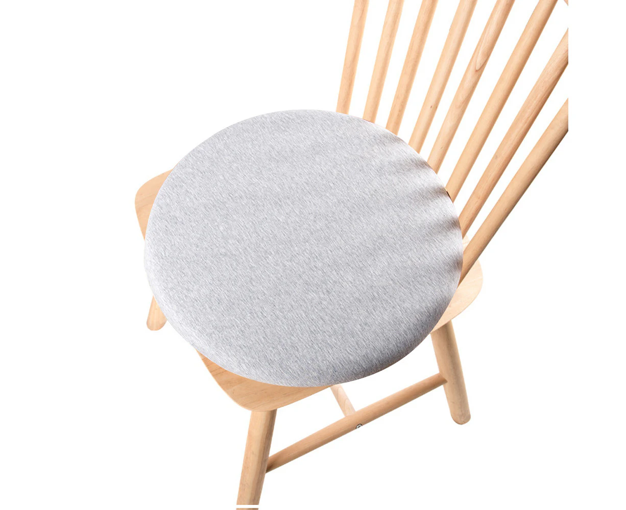 Chair Pad,Round Memory Foam Seat Cushion Lumbar Support Pillow For Chair,Light Gray