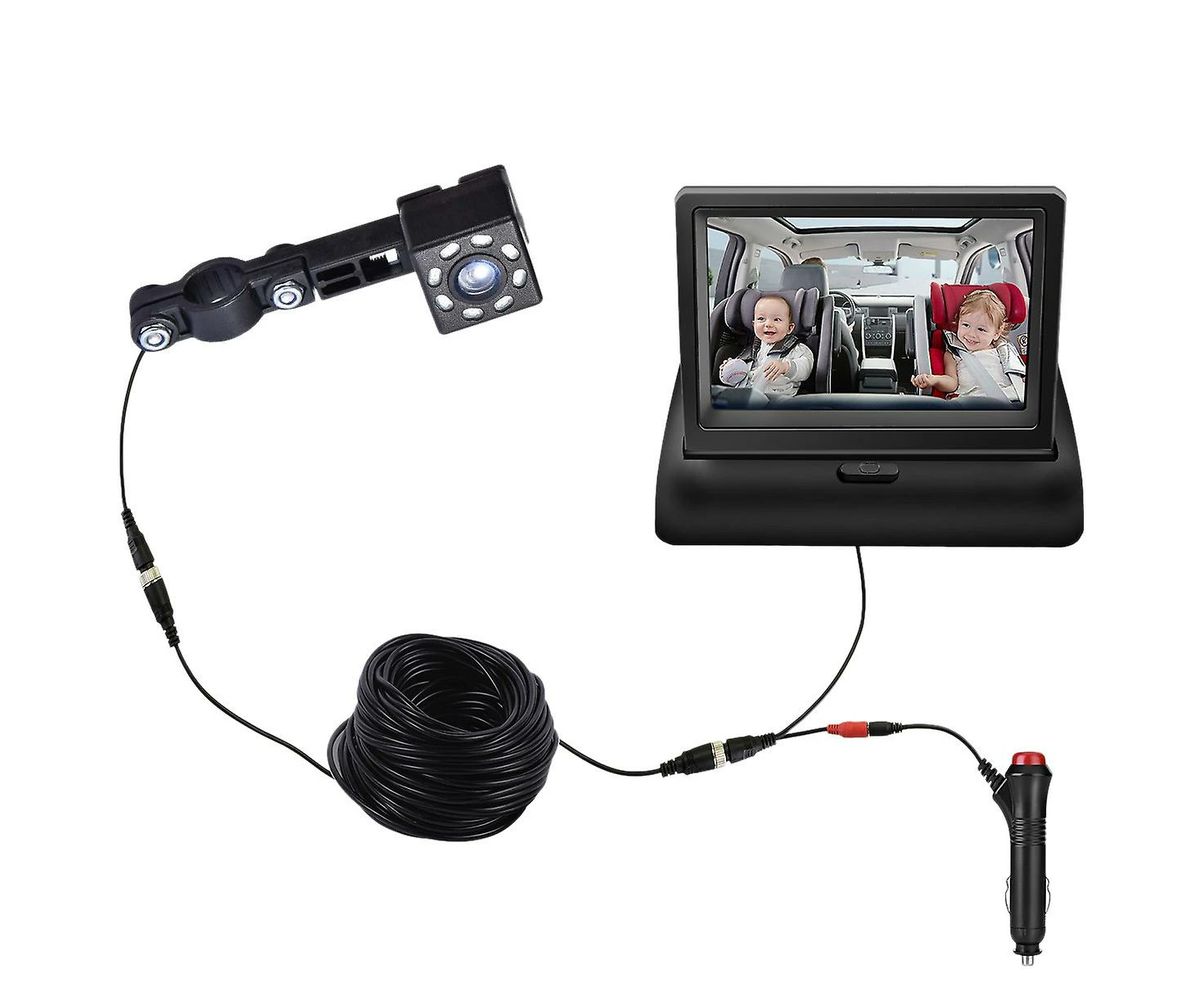 Facing Baby Monitor 360 Adjustable Baby Rear Display Camera with Night Vision Camera