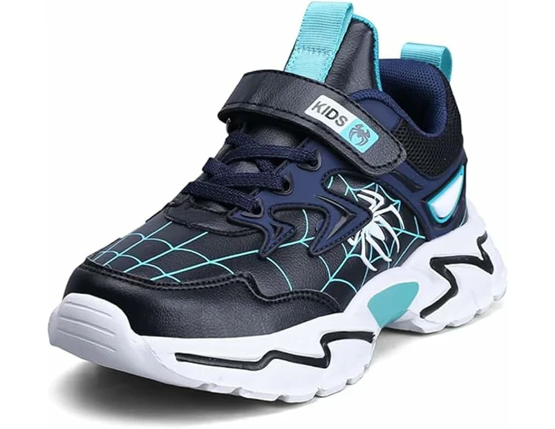 Boys' and Girls' Tennis Shoes Running Athletic Sneakers Waterproof Soft Lightweight Breathable Sneakers for Little and Big Kids-Blue