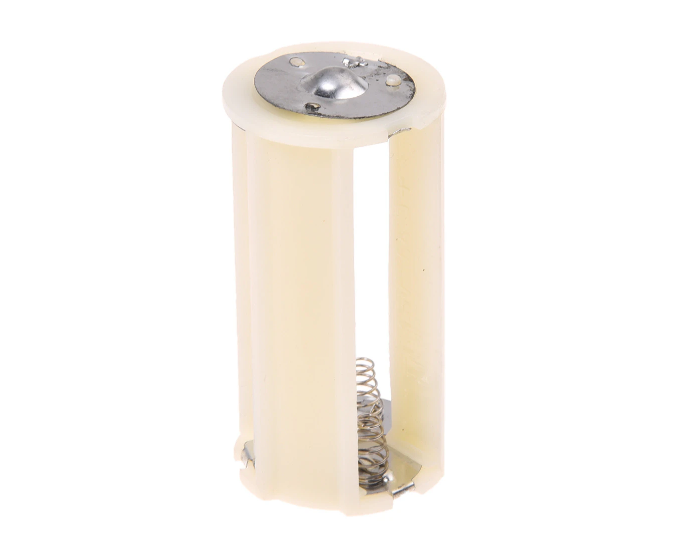 Off White Cylinder Battery Holder Adapter for 3x1.5V AA